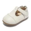 First Walkers Brand Baby Flats Shoes For Enfant Girl Solid Beige Apricot Strap 0-3years Old Kids Little Princess Dress