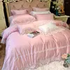 Bedding Sets French Minimalist Long Staple Cotton Set Of Four Pieces Light Luxury All Lace Edge