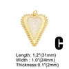 Pendant Necklaces OCESRIO Big White Crystal Heart For Necklace Copper Gold Plated Large Leopard Board Jewelry Making Component Pdtb438