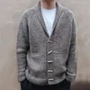 Maglioni da uomo Cardigan con bottoni Cappotto da maglione casual sciolto alla moda lavorato a maglia da donna Tinta unita Top in stile coreano