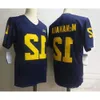 Camisetas de fútbol universitario de Michigan NCAA Wolverines 2 Shea Patterson Desmond Howard 10 Tom Brady 4 Jim Harbaugh Charles Woodson Jabrill Pep 37