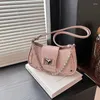 Evening Bags Fashion Love Heart Shoulder Bag For Women Vintage Pink Purses And Handbags Luxury Designer Brand Daily All-match