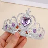 Haarspeldjes Meisjes Bruiloft Koningin Koning Haarband Roze Tiara's Kronen Hoofd Sieraden Accessoires Vrouwen Ornament Blauwe Verjaardag Kroon