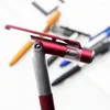 4-in-1 Multifunction Folding Ballpoint Pen With LED Light Writing Night Reading Stationery Cell Phone Holder School Supplies