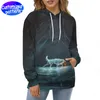 designer women Hoodies & Sweatshirts wolf hip-hop rock Custom patterned Loose double caps all printed as hoodies wholesale hoodie Men's Clothing Apparel big size s-5xl