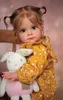 NPK 60CM born Handmade 3D Skin High Quality Reborn Toddler Maggie Detailed Lifelike Hand-rooted hair Collectible Art Doll 240123