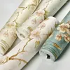 Wallpapers Vintage Idyllic Large Flower 3D Pressed Self-adhesive Non-woven Wallpaper For Living Room Bedroom Sofa Background Wall