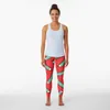 Active Pants Pencil Power Red Pattern Leggings Kläder Fitness Kvinnor byxor Kvinnor