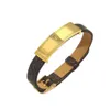 Ny stil modearmband kvinnor armband designer smycken faux läder 18k guld pläterat rostfritt stål armband kvinnor bröllop gif3160