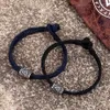 Bracelets de charme MKENDN Viking Style fait à la main double brin corde bracelet en acier inoxydable noeud celtique runes amulette mythologie nordique 233K