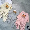 Roupa de bebê recém -nascida Designer de algodão Brinquedão crianças bebês recém -nascidos roupas de menina menina