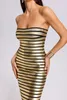 10008 L 2024 Runway-jurk Lente zomerjurk Bandagejurk Strapless Merk Dezelfde stijl Damesjurk Mode Hoge kwaliteit WeinG23121248