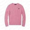 Wysokiej jakości męski swetra swetra swetra luksusowy Ralphs Polos Classic odzież wierzchnia moda rl niedźwiedź haftowy dzianinowy tkanin