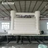 Atacado ao ar livre saltando casa inflável casamento bouncy castelo branco bounce jumper bouncer para adultos e crianças eventos de festa uso com ventilador