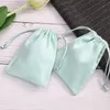 Turquoise Flannel Gift Bags 8x10cm 9x12cm 10x15cm 13x17cm pack 50 Light Blue Sack Makeup Jewelry Packaging Pouch231a