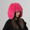 Y2k simpatici cappelli di coniglio di peluche per le donne autunno e inverno all'aperto caldo versione coreana personalità oversize grandi orecchie berretti 240131