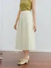 Skirts DUSHU Gentle Wind Versatile High-waist Skirt For Women 2024 Autumn Product Wide-brimmed Simple Style Pleated Female