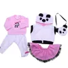 Babypop Kleding Katoenen T-shirt Romper Pak Meisje Jurk Voor 4550Cm 5560Cm Siliconen Bebe Reborn Speelgoed Kids diy 240129