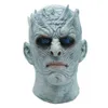 لعبة فيلم Thrones Night King Mask Halloween واقعية مخيفة Cosplay Costume Latex Party Mask Adult Zombie Props T200116272H