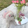 ملابس الكلاب ins bow ballerina skirders ربيع وصيف الحيوانات الأليفة فتاة لطيف tutu maltese bichon فستان صغير