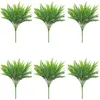 18 PCS Konstgjorda ormbunkeplantor - Artificial Boston Fern Bush Faux inomhus utomhus UV -resistenta grönska buskar falska växter336f