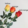 Dekorative Blumen, rot, orange, getrocknete Rosen, künstliche Hochzeit/Heimdekoration, Heimgeschenke, handgefertigtes Dekor für Sie