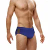 Men's Swimwear 2024 Summer Solid Color Mesh Swim Briefs Push-Up Sexy Men Swimming Surf Beach Shorts Mayo Sungas De Praia Homens