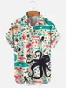 Camicie casual da uomo Hawaiian Sailor Octopus Ship Camicia stampata in 3D all over da uomo per donna manica corta traspirante