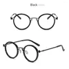 Güneş gözlüğü retro yuvarlak anti -mavi ışık gözlükleri erkekler için kadınlar titreme vintage ofis gözlükleri dayanıklı metal çerçeve gözlük