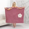 Vêtements de nuit pour femmes, jupe de bain en peluche de corail, serviette Sexy épaissie absorbant l'eau, peignoir portable, couleur unie