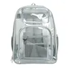 Mochila Explosivo Transparente PVC Deportes al aire libre Fitness Impermeable Viaje Visible Gran capacidad Ver a través de sólido