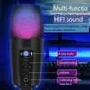 Microfones USB Enriktad kondensor Mikrofon DSP-brusreducering Hifi-nivå ljudkvalitet med inspelningsfunktion