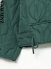 Kvinnors dike rockar xnwmnz Kvinnor Fashion Autumn Winter Parka Coat Loose Stand Coll Pocket Padded Parkas Female Green Jacket Varmt kläder