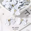 네일 아트 키트 10pcs/bag 흑백 바우 나 노트 수지 3D 보석 3 차원 리본 연마 DIY 디자인