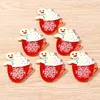 Charms 5st Champagne Coffee Gingerbread Man UFO Christmas Akryl Epoxy Pendant For Necklace Earring DIY Making Accessories