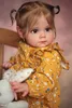 NPK 60CM born Handmade 3D Skin High Quality Reborn Toddler Maggie Detailed Lifelike Hand-rooted hair Collectible Art Doll 240123