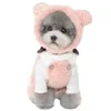 Dog Apparel Cute Bear Puppy Clothes Winter Warm Accessories Soft Fleece Costumes For Small Dogs Halloween Cat Hat Plush