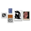 Фигура Матисса с геометрическим рисунком и листьями, винтажные постеры с принтом, настенное абстрактное искусство, декоративная картина, скандинавская живопись на холсте, гостиная 240127