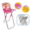 Simulatie Pop Kinderwagen Set Roze Kinderwagen Fantasiespel Speelgoed Kinderkamer Rollenspel Poppenhuis Meubelset Pop Wieg Winkelwagen Speelgoed 240129