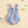 Rompertjes CitgeeSummer baby baby meisjes casual mouwloze bodysuit sterrenprint playsuit kleurrijke tule prinses kleding