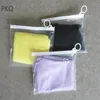 50 pçs saco pequeno zíper saco de armazenamento claro para roupa interior cosmética transparente embalagem de plástico bolsa de armazenamento 16x13cm1253t