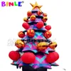 6mH avec ventilateur Arbre de Noël gonflable violet artificiel géant personnalisé en gros avec boules d'ornement et étoiles pour la décoration de pelouse/centre commercial