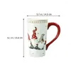 Tasses tasse tasse café noël tasses en céramique porcelaine Santa Watertea Xmasand Gnome fête boisson chocolat bonhomme de neige enfants