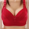 Bras High-grade Large Size Sexy Women's Underwear Without Steel Ring Back Breathable Comfortable Sweat-absorbing Adjustable Mom Bra