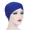 Etnisk klädpanna Cross Muslim Turban Women Stretchy Hat Scarf Hijab Cap Islamic Ounderscarf Arab Wrap Head Scarves Drop