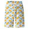 Мужские шорты, летние гавайские плавки для мужчин, молодежные стильные бриджи с фруктовым принтом, пляжный повседневный купальник