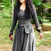 Abito medievale da donna a maniche lunghe maxi veste vintage fata elfica rinascimentale celtica vichinga abbigliamento gotico fantasia abito da ballo 240123