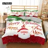 Beddengoedsets 3D-geprint vrolijk kerstpakket Queen/Twin/Kingsize Decoratie Thuis beddengoed met kussen