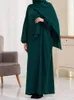 Ubranie etniczne Eid z kapturem One Piece Jilabab muzułmańskie kobiety Hidżab sukienka modlitewna Abaya Long Khimar Ramadan Suknia Abayas Islamskie ubrania