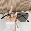 Sonnenbrillenrahmen Mode Cat Eye Brille Ultraleichter Rahmen Retro Pochromic Brillen Anti-Blaulicht Brillen Metall Farbwechsel